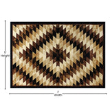 English Elm Southwestern 5' x 7' Area Rug - Olefin Rug with Jute Backing - Entryway, Living Room, Bedroom