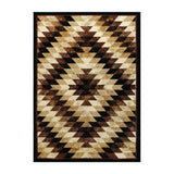 English Elm Southwestern 5' x 7' Area Rug - Olefin Rug with Jute Backing - Entryway, Living Room, Bedroom