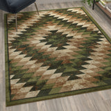 English Elm Southwestern 5' x 7' Area Rug - Olefin Rug with Jute Backing - Entryway, Living Room, Bedroom