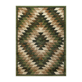 English Elm Southwestern 5' x 7' Area Rug - Olefin Rug with Jute Backing - Entryway, Living Room, Bedroom