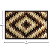 English Elm Southwestern 6' x 9' Area Rug - Olefin Rug with Jute Backing - Entryway, Living Room, Bedroom