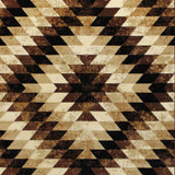 English Elm Southwestern 6' x 9' Area Rug - Olefin Rug with Jute Backing - Entryway, Living Room, Bedroom