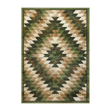 English Elm Southwestern 6' x 9' Area Rug - Olefin Rug with Jute Backing - Entryway, Living Room, Bedroom