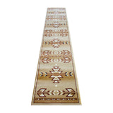 English Elm Southwestern 2' x 11' Brown Area Rug - Olefin Rug with Jute Backing for Hallway, Entryway, Bedroom, Living Room