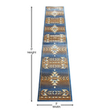 English Elm Southwestern 2' x 11' Area Rug - Olefin Rug with Jute Backing for Hallway, Entryway, Bedroom, Living Room