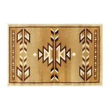 English Elm Southwestern 2' x 3' Brown Area Rug - Olefin Rug with Jute Backing for Hallway, Entryway, Bedroom, Living Room