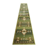 English Elm Southwestern 3' x 16' Area Rug - Olefin Rug with Jute Backing for Hallway, Entryway, Bedroom, Living Room