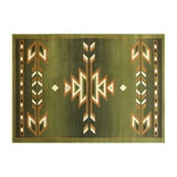 English Elm Southwestern 4' x 5' Area Rug - Olefin Rug with Jute Backing for Hallway, Entryway, Bedroom, Living Room