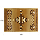 English Elm Southwestern 5' x 7' Brown Area Rug - Olefin Rug with Jute Backing for Hallway, Entryway, Bedroom, Living Room