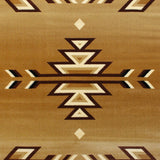 English Elm Southwestern 5' x 7' Brown Area Rug - Olefin Rug with Jute Backing for Hallway, Entryway, Bedroom, Living Room