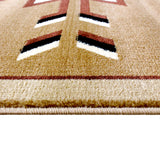 English Elm Southwestern 5' x 7' Brown Area Rug - Olefin Rug with Jute Backing for Hallway, Entryway, Bedroom, Living Room