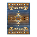 English Elm Southwestern 5' x 7' Area Rug - Olefin Rug with Jute Backing for Hallway, Entryway, Bedroom, Living Room