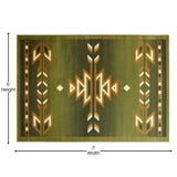 English Elm Southwestern 5' x 7' Area Rug - Olefin Rug with Jute Backing for Hallway, Entryway, Bedroom, Living Room