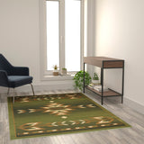 English Elm Southwestern 5' x 7' Area Rug - Olefin Rug with Jute Backing for Hallway, Entryway, Bedroom, Living Room