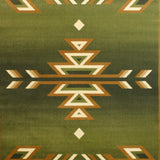 English Elm Southwestern 5' x 7' Area Rug - Olefin Rug with Jute Backing for Hallway, Entryway, Bedroom, Living Room