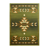 English Elm Southwestern 5' x 7' Area Rug - Olefin Rug with Jute Backing for Hallway, Entryway, Bedroom, Living Room