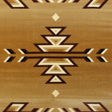 English Elm Southwestern 6' x 9' Brown Area Rug - Olefin Rug with Jute Backing for Hallway, Entryway, Bedroom, Living Room