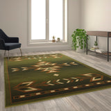 English Elm Southwestern 6' x 9' Area Rug - Olefin Rug with Jute Backing for Hallway, Entryway, Bedroom, Living Room