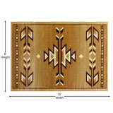 English Elm Southwestern 8' x 10' Brown Area Rug - Olefin Rug with Jute Backing for Hallway, Entryway, Bedroom, Living Room