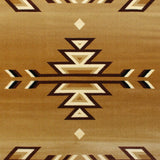 English Elm Southwestern 8' x 10' Brown Area Rug - Olefin Rug with Jute Backing for Hallway, Entryway, Bedroom, Living Room