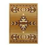 English Elm Southwestern 8' x 10' Brown Area Rug - Olefin Rug with Jute Backing for Hallway, Entryway, Bedroom, Living Room