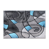 English Elm 2' x 3' Abstract Pattern Area Rug - Olefin Rug with Jute Backing for Hallway, Entryway, or Bedroom