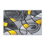 English Elm 2' x 3' Abstract Pattern Area Rug - Olefin Rug with Jute Backing for Hallway, Entryway, or Bedroom