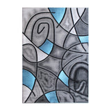 English Elm 5' x 7' Abstract Area Rug - Olefin Rug with Jute Backing - Living Room, Bedroom, & Family Room