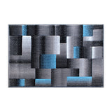 English Elm 2' x 3' Color Blocked Area Rug - Olefin Rug with Jute Backing - Entryway, Living Room, or Bedroom