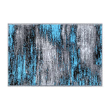 English Elm 2' x 3' Abstract Scraped Area Rug - Olefin Rug with Jute Backing - Living Room, Bedroom, & Entryway