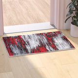 English Elm 2' x 3' Abstract Scraped Area Rug - Olefin Rug with Jute Backing - Living Room, Bedroom, & Entryway