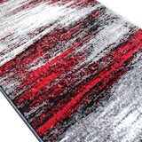 English Elm 2' x 7' Abstract Area Rug - Olefin Rug with Jute Backing for Hallway, Entryway, Bedroom, Living Room