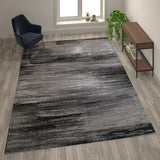 6' x 9' Scraped Design Area Rug - Olefin Rug with Jute Backing - Living Room, Bedroom, Entryway