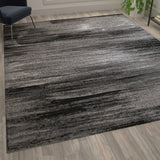 English Elm 8' x 10' Scraped Design Area Rug - Olefin Rug with Jute Backing - Living Room, Bedroom, Entryway