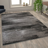 English Elm 8' x 10' Scraped Design Area Rug - Olefin Rug with Jute Backing - Living Room, Bedroom, Entryway