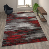 English Elm 8' x 10' Scraped Design Area Rug - Olefin Rug with Jute Backing - Living Room, Bedroom, Entryway