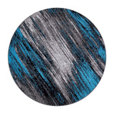 English Elm 5' x 5' Round Abstract Area Rug - Olefin Rug with Jute Backing - Living Room, Bedroom, & Family Rooms