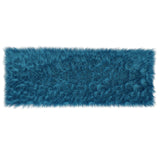 English Elm 2' x 7' Faux Fur Area Rug with Polyester Backing for Living Room, Bedroom, Playroom