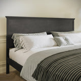 English Elm King Size Solid Wood Platform Bed Frame with Headboard, Footboard, and Slatted Bottom