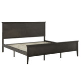 English Elm King Size Solid Wood Platform Bed Frame with Headboard, Footboard, and Slatted Bottom