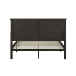 English Elm Queen Size Solid Wood Platform Bed Frame with Headboard, Footboard, and Slatted Bottom