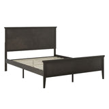 English Elm Queen Size Solid Wood Platform Bed Frame with Headboard, Footboard, and Slatted Bottom