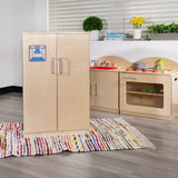 English Elm Commercial Grade Children's Wooden Kitchen Refrigerator for Commercial or Home Use - Safe, Kid Friendly Design