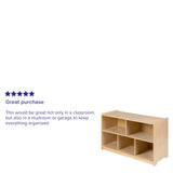 English Elm Commercial Grade Wooden 5 Section School Classroom Storage Cabinet for Commercial or Home Use - Safe, Kid Friendly Design - 24"H x 36"L ()