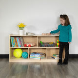 English Elm Commercial Grade Wooden 5 Section School Classroom Storage Cabinet for Commercial or Home Use - Safe, Kid Friendly Design - 24"H x 48"L ()