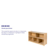 English Elm Commercial Grade Wooden 5 Section School Classroom Storage Cabinet for Commercial or Home Use - Safe, Kid Friendly Design - 30"H x 48"L ()