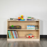 English Elm Commercial Grade Wooden 2 Section School Classroom Storage Cabinet for Commercial or Home Use - Safe, Kid Friendly Design - 24"H x 36"L ()