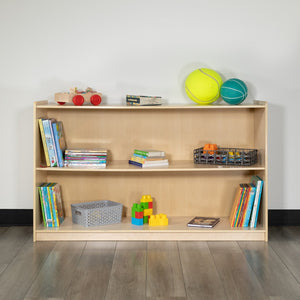 English Elm Commercial Grade Wooden 2 Section School Classroom Storage Cabinet for Commercial or Home Use - Safe, Kid Friendly Design - 30"H x 48"L ()