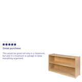 English Elm Commercial Grade Wooden 2 Section School Classroom Storage Cabinet for Commercial or Home Use - Safe, Kid Friendly Design - 30"H x 48"L ()