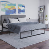 English Elm Universal 14 Inch Metal Platform Bed Frame - No Box Spring Needed w/ Steel Slat Support and Quick Lock Functionality - King